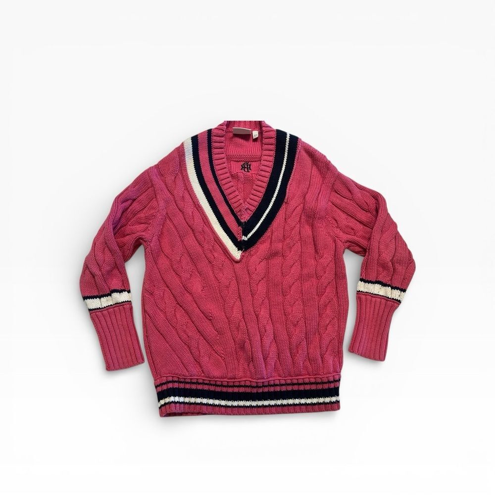BR ATHLETICS Cricket Sweater Preppy Varsity Chunky Knit Cotton | Retail $158 XXS - Picture 5 of 10